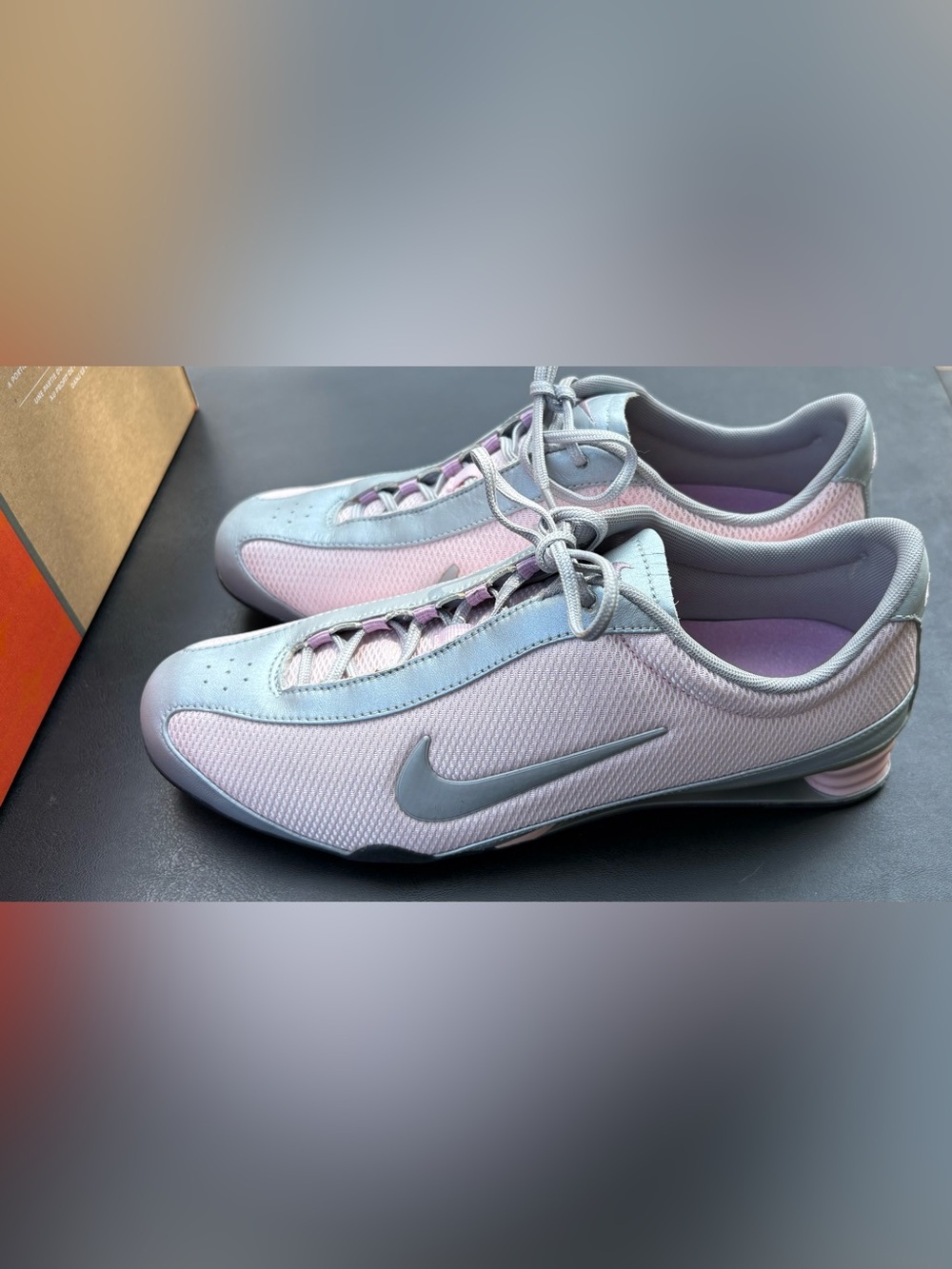 VINTAGE NEW Nike  Shox Rival in Pink Ice and Silver-Pink Mist. Womens size 7
